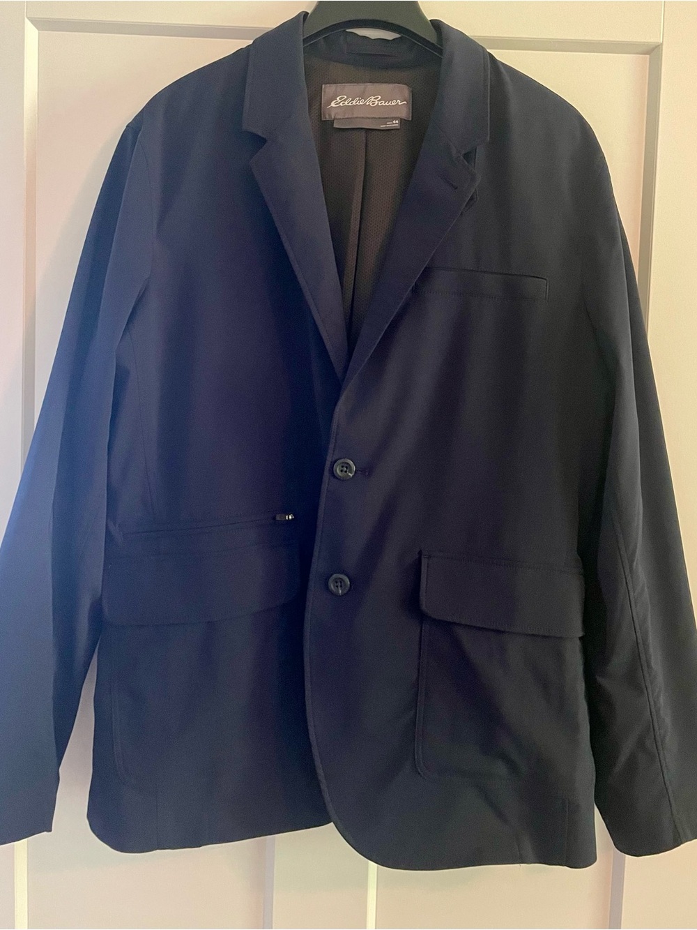 Eddie Bauer Navy Mesh-Lined Travel Jacket